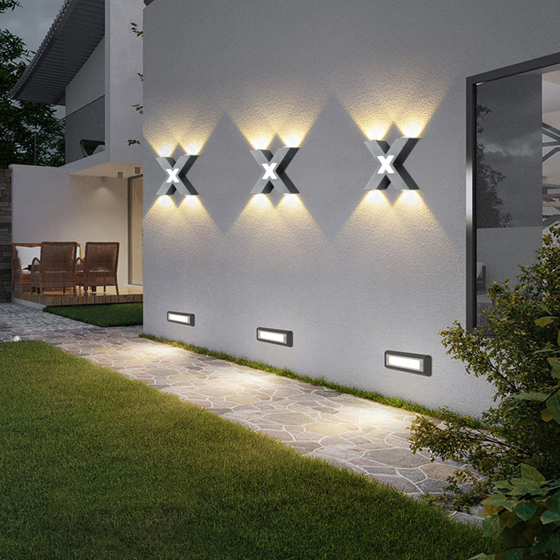 MaxBeam – Waterproof X-Shape LED Wall Light for Exterior Use