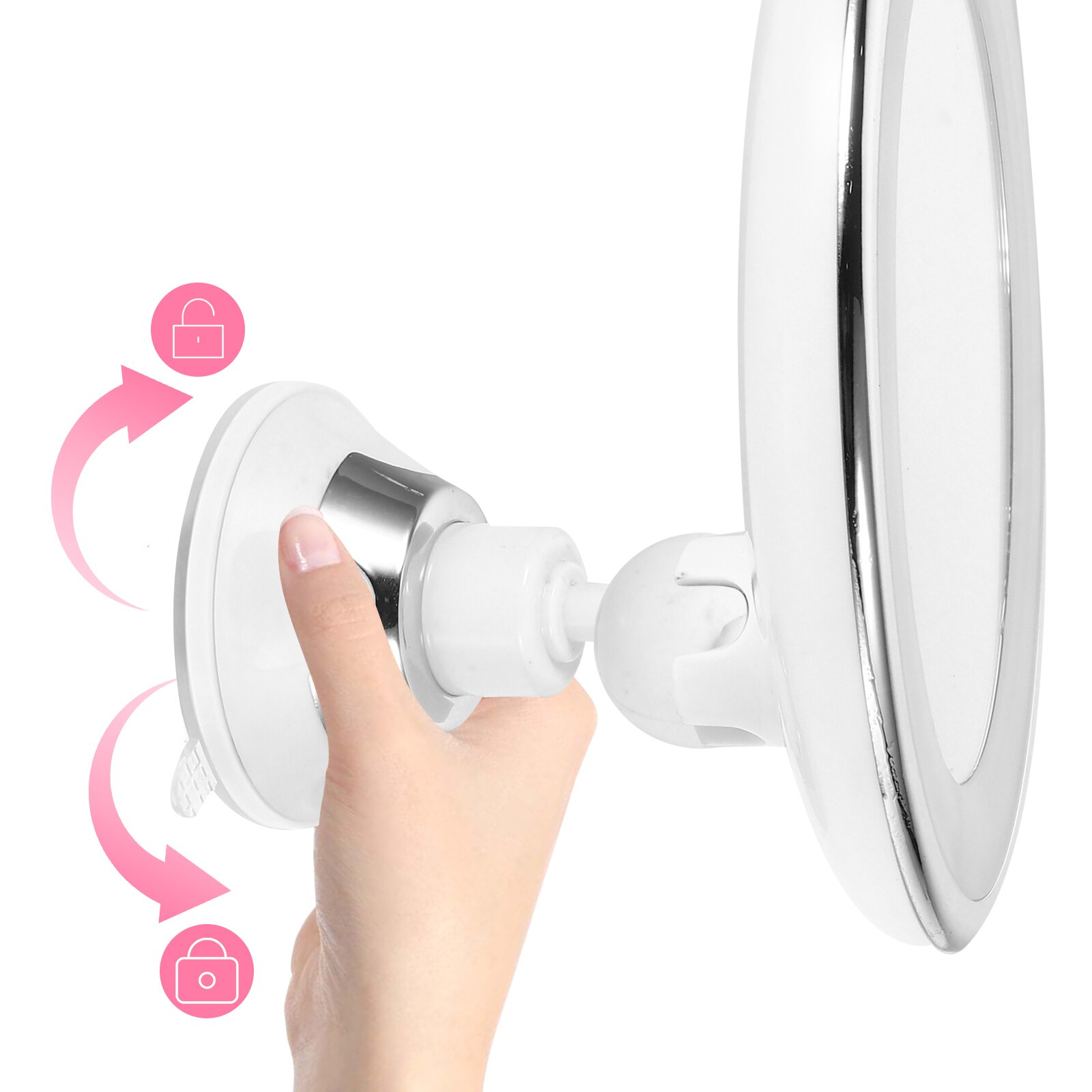Lila 10x Magnifying LED Vanity Mirror 360° Rotation with Lights