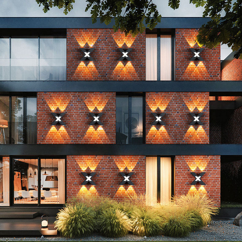 MaxBeam – Waterproof X-Shape LED Wall Light for Exterior Use