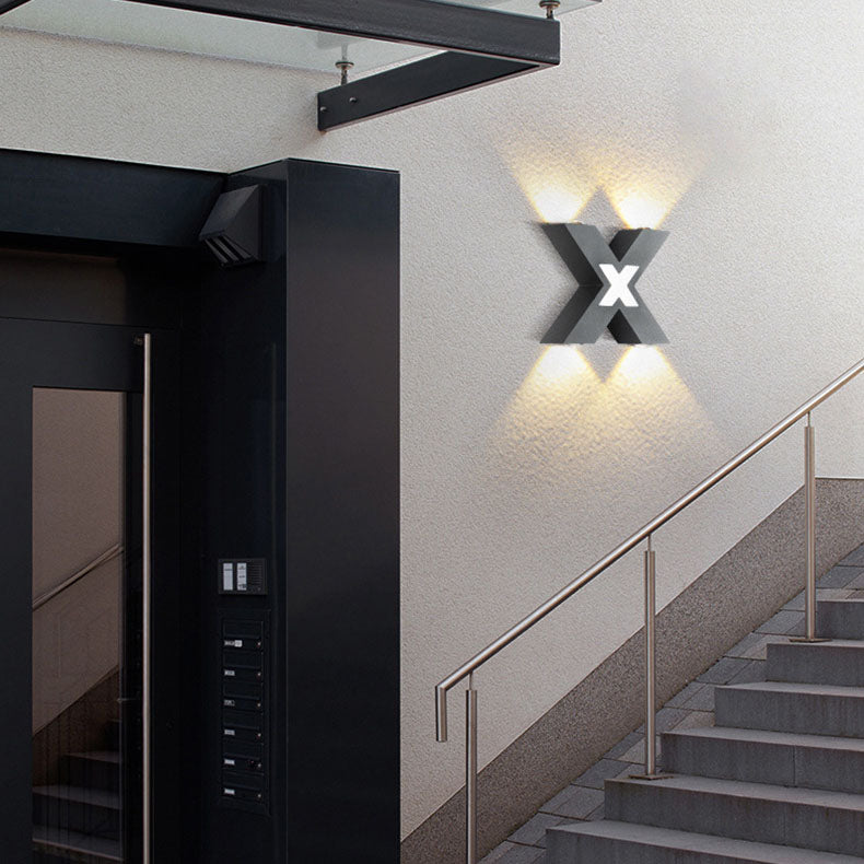 MaxBeam – Waterproof X-Shape LED Wall Light for Exterior Use