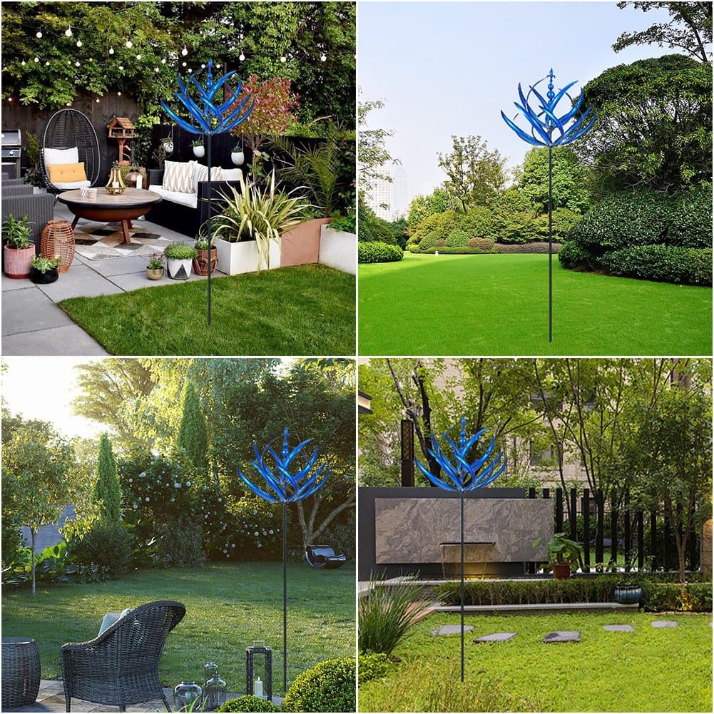 Charming Garden Wind Spinner – Weather-Resistant Stainless Steel Decorative Accent for Outdoor Spaces, 45 cm Diameter