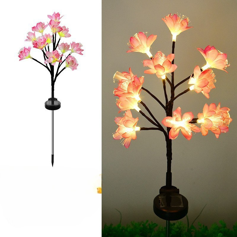 Sunny Wild Fennel Lights - 6-Pack Solar Garden Lights with 15 Warm White LEDs