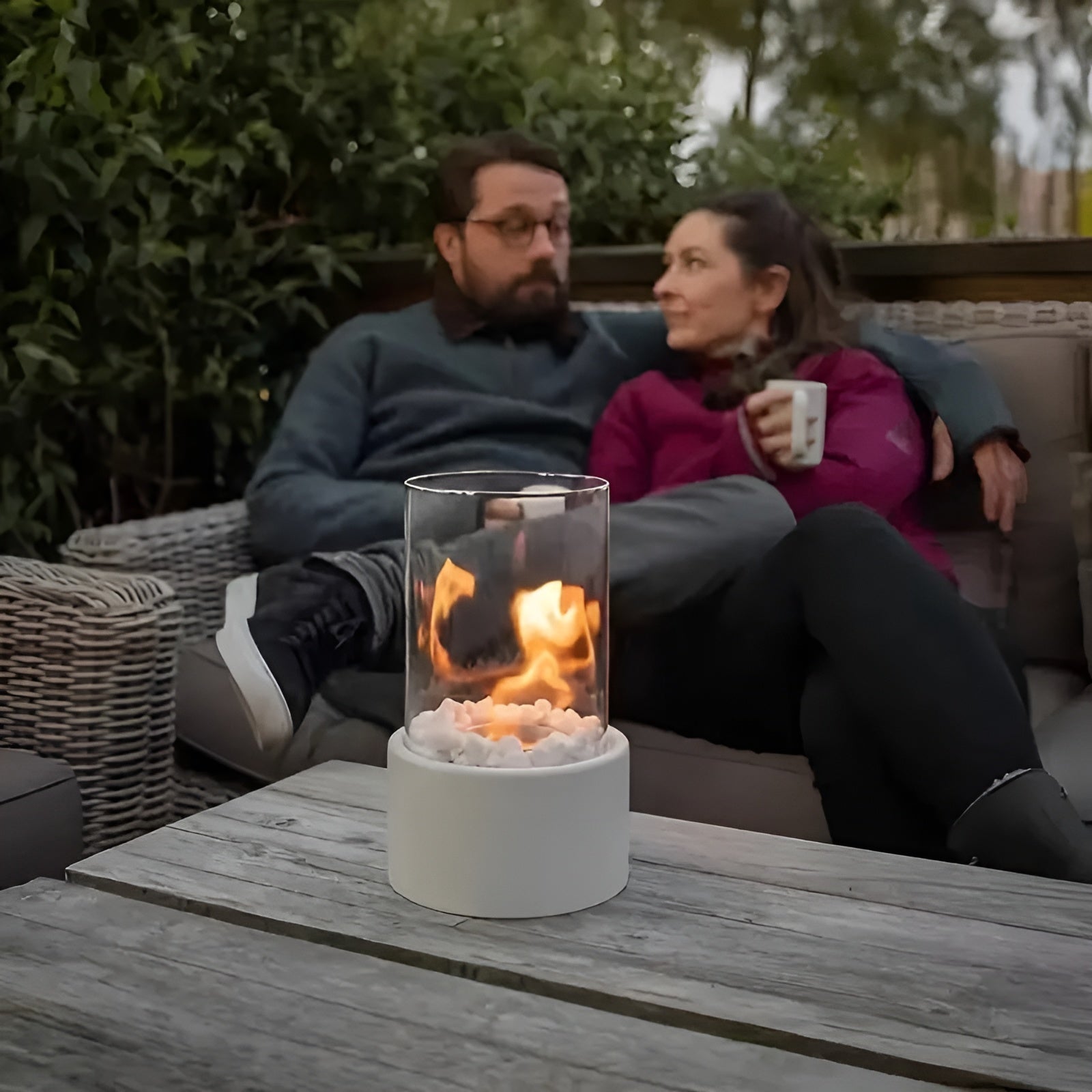 Liam's Portable Mini Fireplace - Stylish Outdoor Heater with Clean Bioethanol Fuel