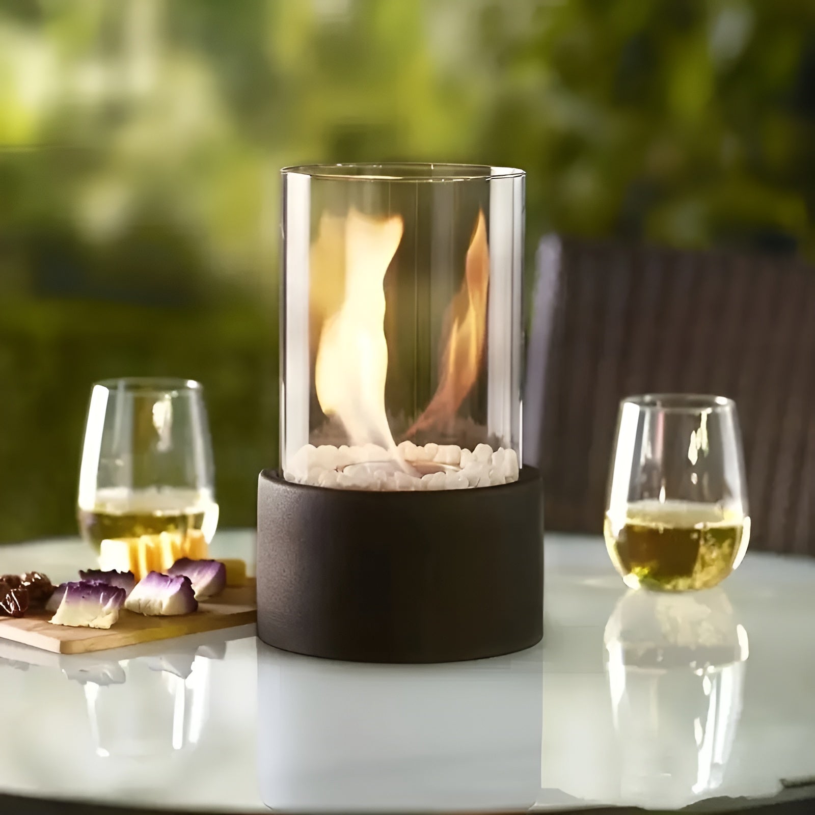 Liam's Portable Mini Fireplace - Stylish Outdoor Heater with Clean Bioethanol Fuel