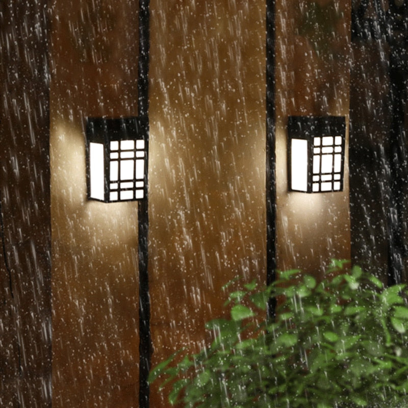 LumiBright – Japanese-Inspired Solar Wall Light for Outdoor Serenity