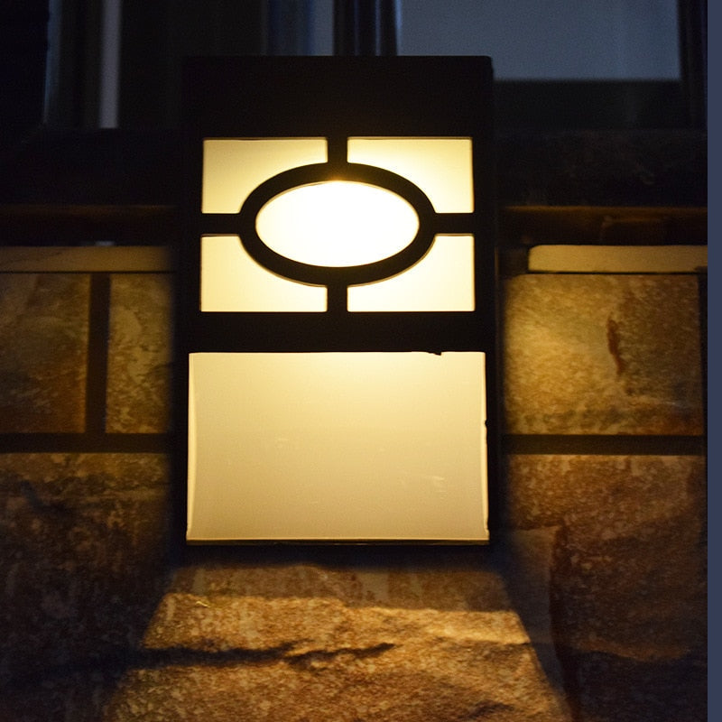LumiBright – Japanese-Inspired Solar Wall Light for Outdoor Serenity
