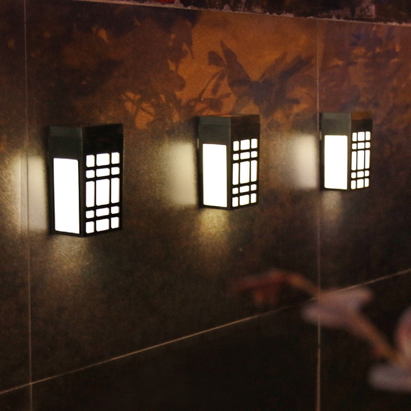 LumiBright – Japanese-Inspired Solar Wall Light for Outdoor Serenity
