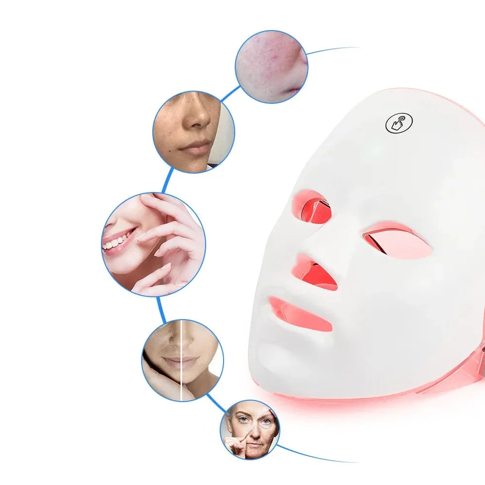 LunaGlow - 7-Color LED Therapy Mask for Facial Lifting & Whitening