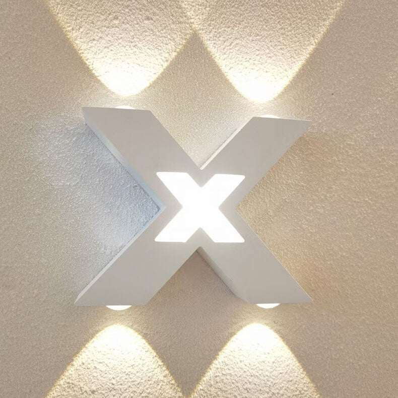 MaxBeam – Waterproof X-Shape LED Wall Light for Exterior Use