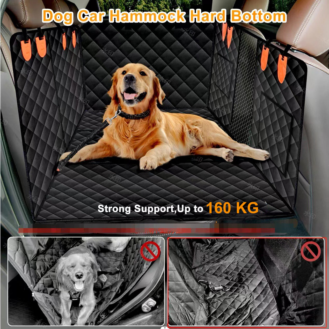 Bailey - Dog Car Seat Cover Premium Hard Bottom