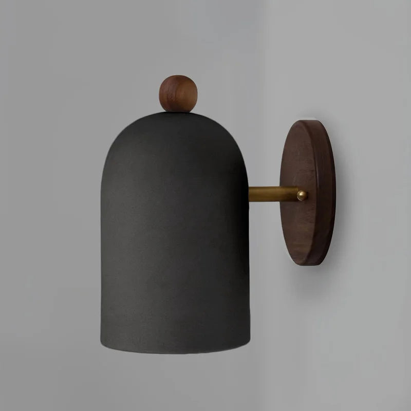 CedarGlow – Wabi-Sabi Walnut Wall Lamp for Natural Ambience