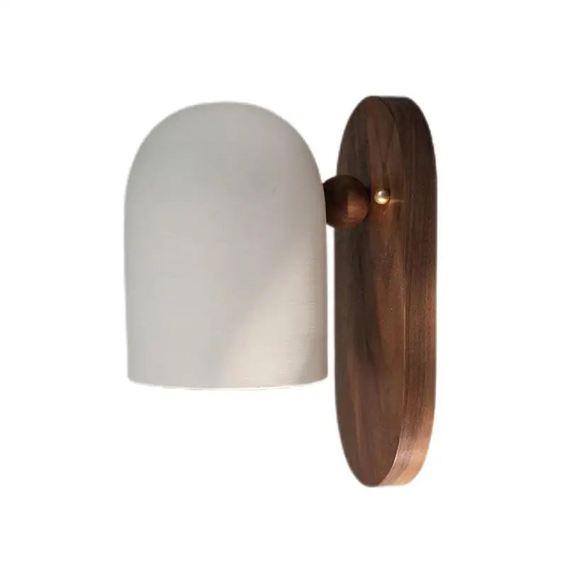 CedarGlow – Wabi-Sabi Walnut Wall Lamp for Natural Ambience