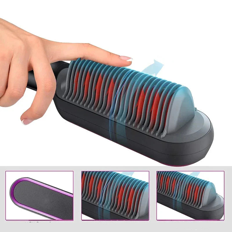 MaxWave - 2-in-1 Straightening & Curling Brush