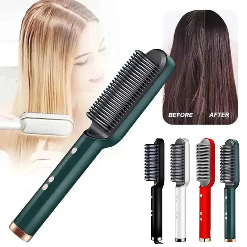 MaxWave - 2-in-1 Straightening & Curling Brush