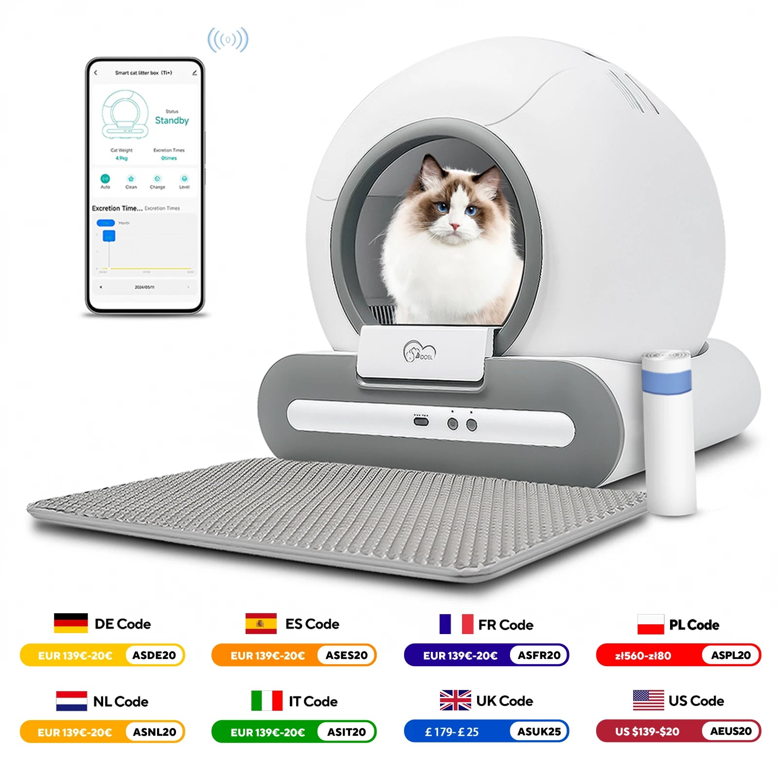 Rio | Automatic Cat Litter Box Self Cleaning