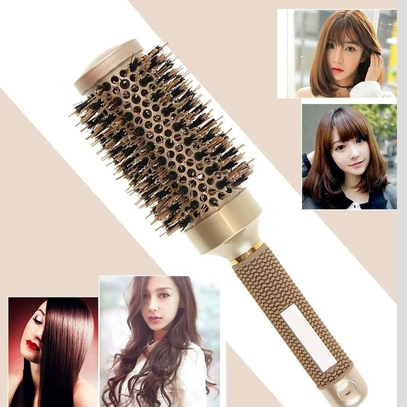JadePro - Ionic Boar Bristle Round Hairbrush Set for Salon-Quality Styling