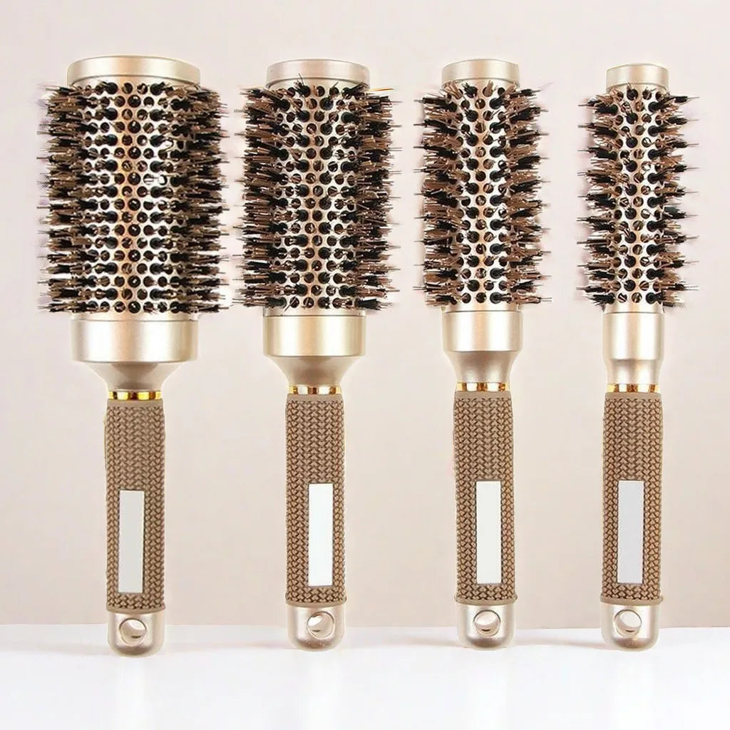 JadePro - Ionic Boar Bristle Round Hairbrush Set for Salon-Quality Styling