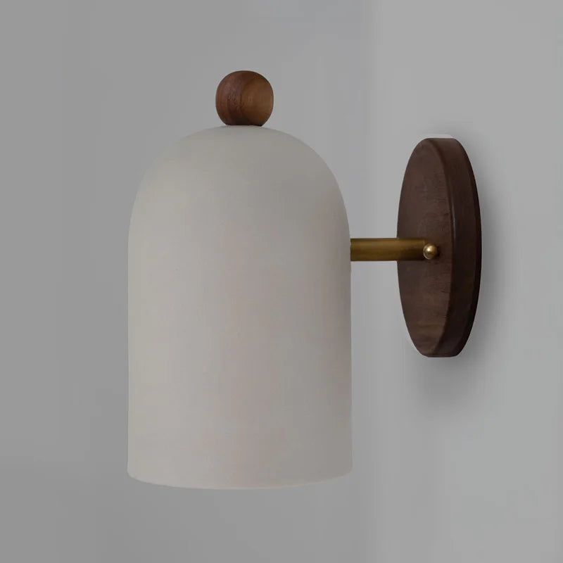 CedarGlow – Wabi-Sabi Walnut Wall Lamp for Natural Ambience