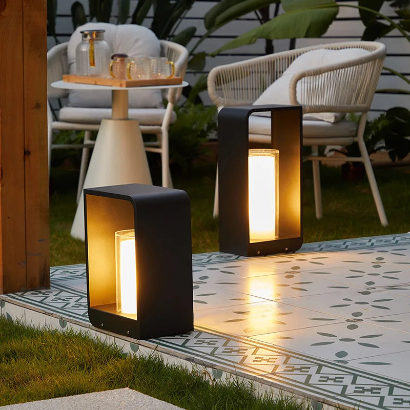 Mason Stainless Steel Solar Garden Lights - Waterproof Outdoor Light Fixtures