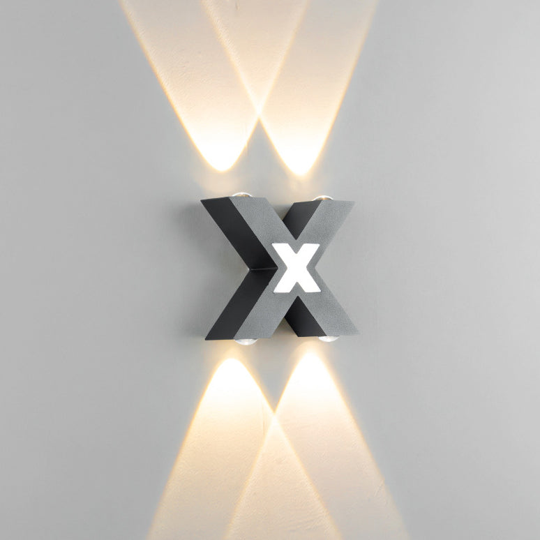 MaxBeam – Waterproof X-Shape LED Wall Light for Exterior Use