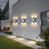 MaxBeam – Waterproof X-Shape LED Wall Light for Exterior Use