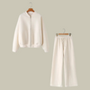 Melania | Women's Zipper Bomber Jacket + Loose Velvet Pants Suit