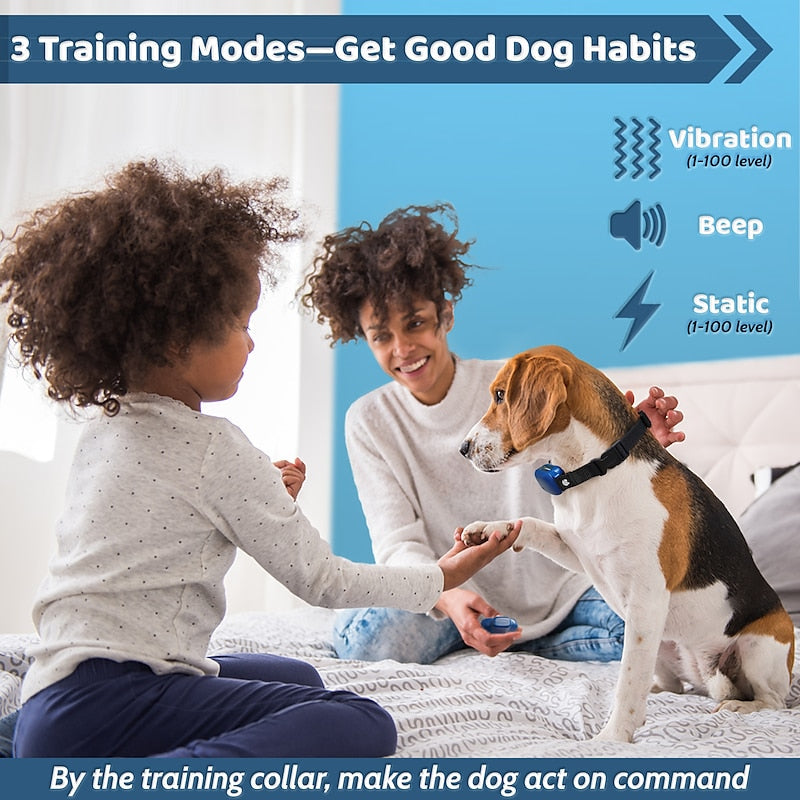 Furfuras Multifunctional Dog Training & Anti-Bark Collar with Remote