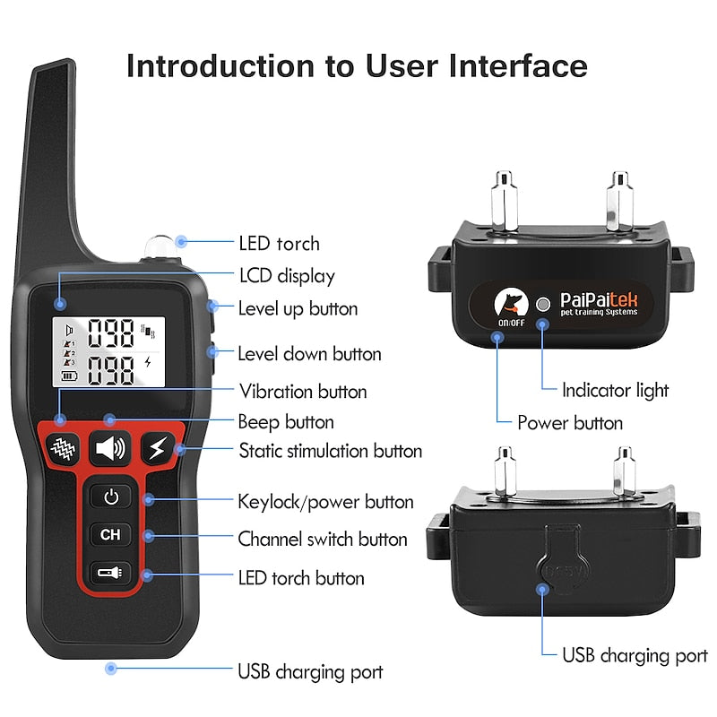 Furfuras Dog Training Collar with 3 Training Modes