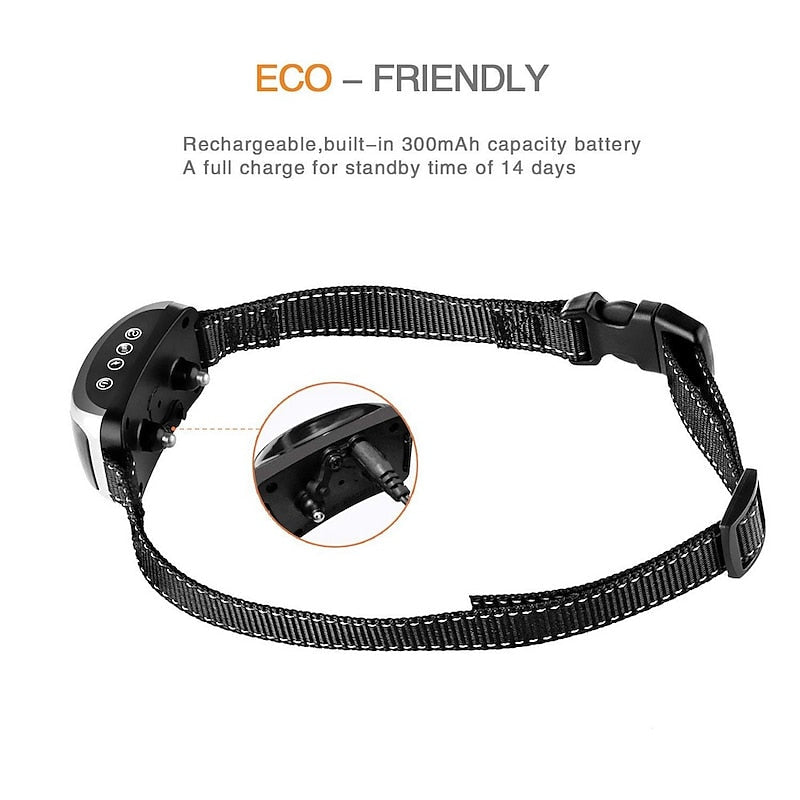 Rechargeable Anti-Bark Collar with Adjustable Sensitivity and Training Modes