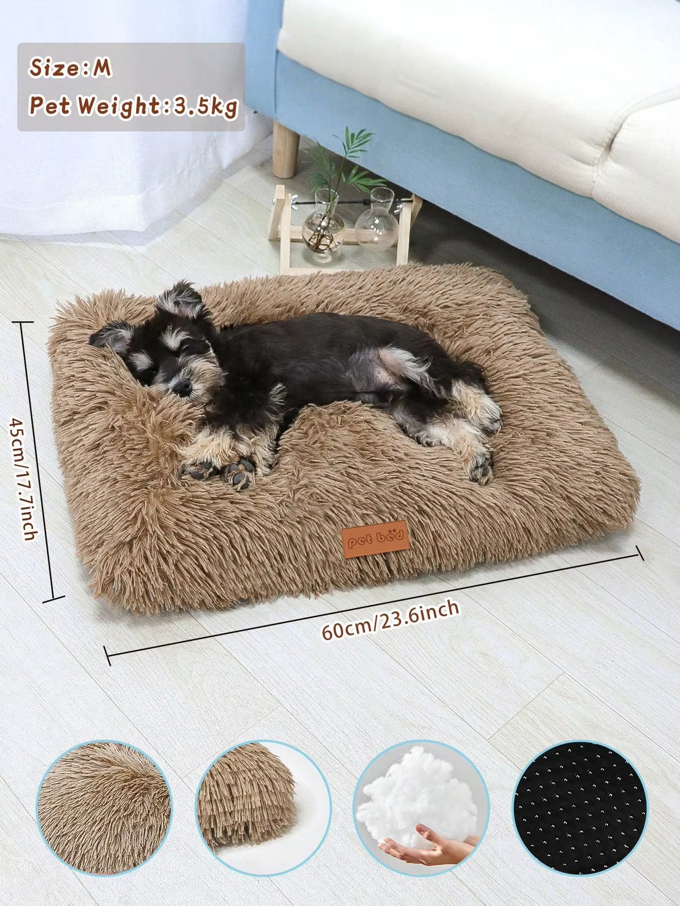 Willow - Dog Mat Soft Faux Fur Anti-Slip