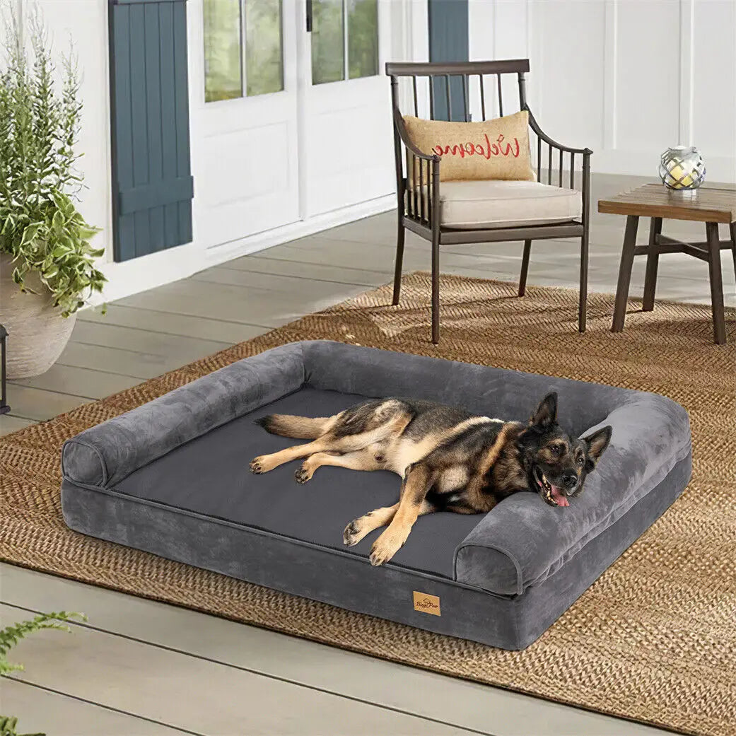 Luxie - Dog Bed Luxurious Grey Firm