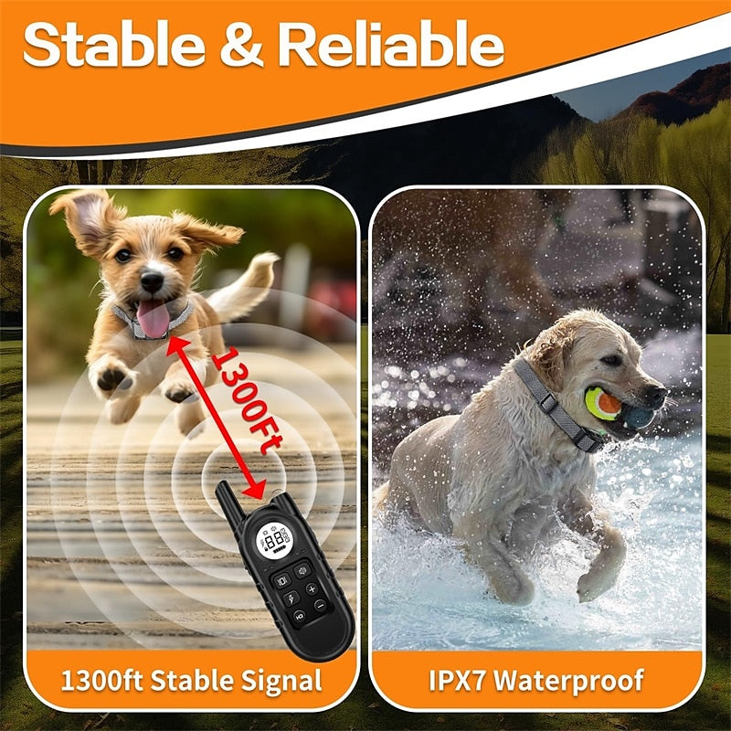 Lightweight Waterproof Dog Training Collar - 400m Range