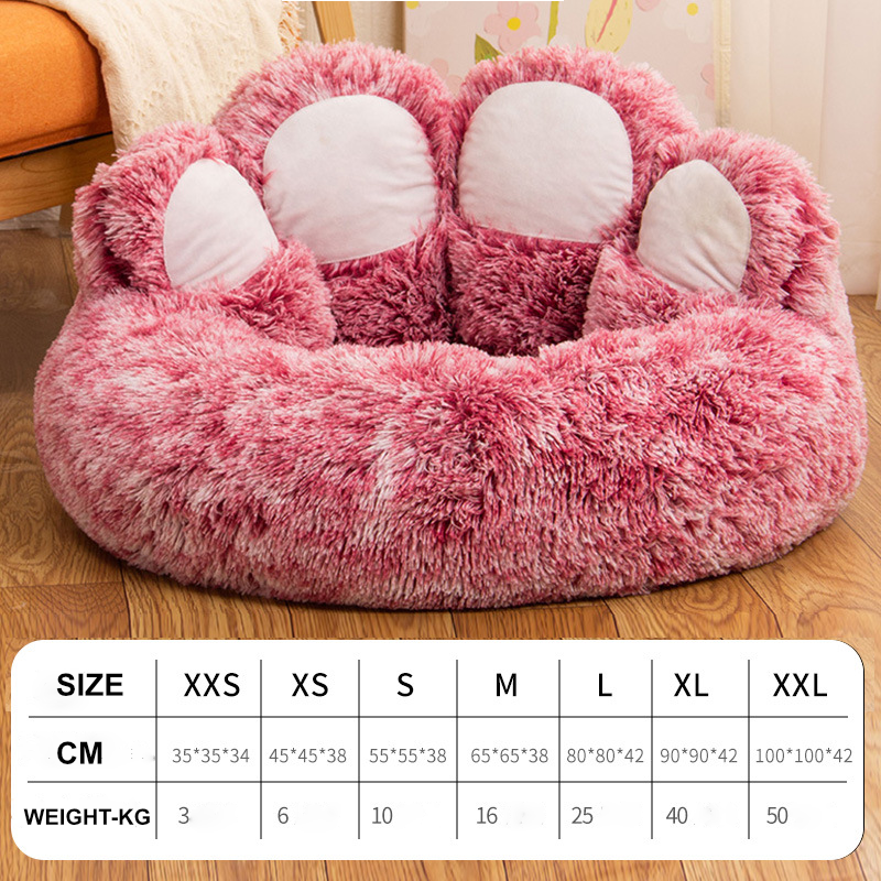 Stella - Calming Dog Bed with Paw-Shaped Design