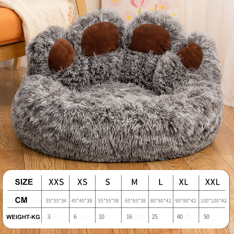 Stella - Calming Dog Bed with Paw-Shaped Design