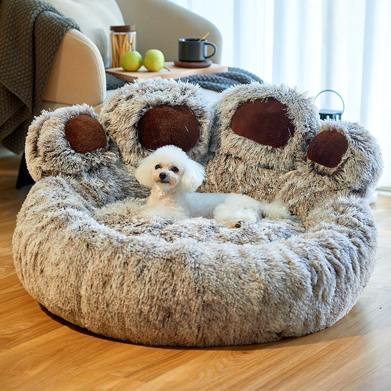 Stella - Calming Dog Bed with Paw-Shaped Design