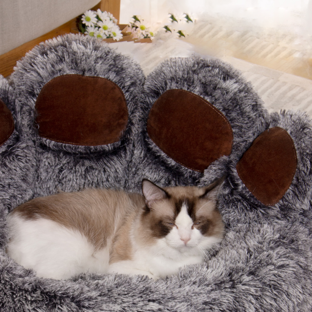 Stella - Calming Dog Bed with Paw-Shaped Design