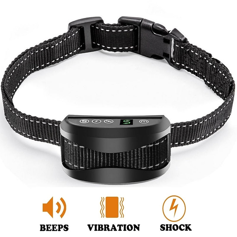 Clever Anti-Bark Dog Collar with Adjustable Sensitivity and Rechargeable Battery