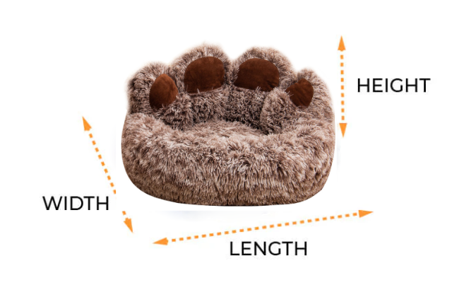 Stella - Calming Dog Bed with Paw-Shaped Design