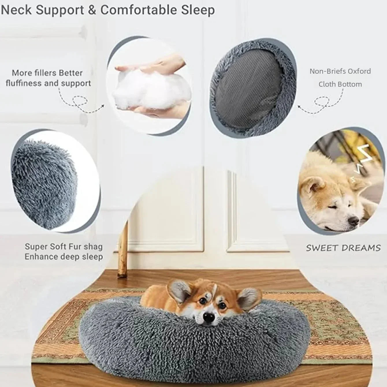 Max - Calming Dog Bed with Cozy Design