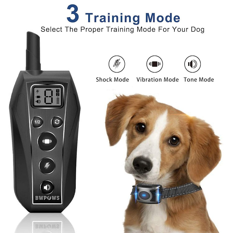 Dog Training Collar Anti Bark Collar Shock Collar - Waterproof and Adjustable