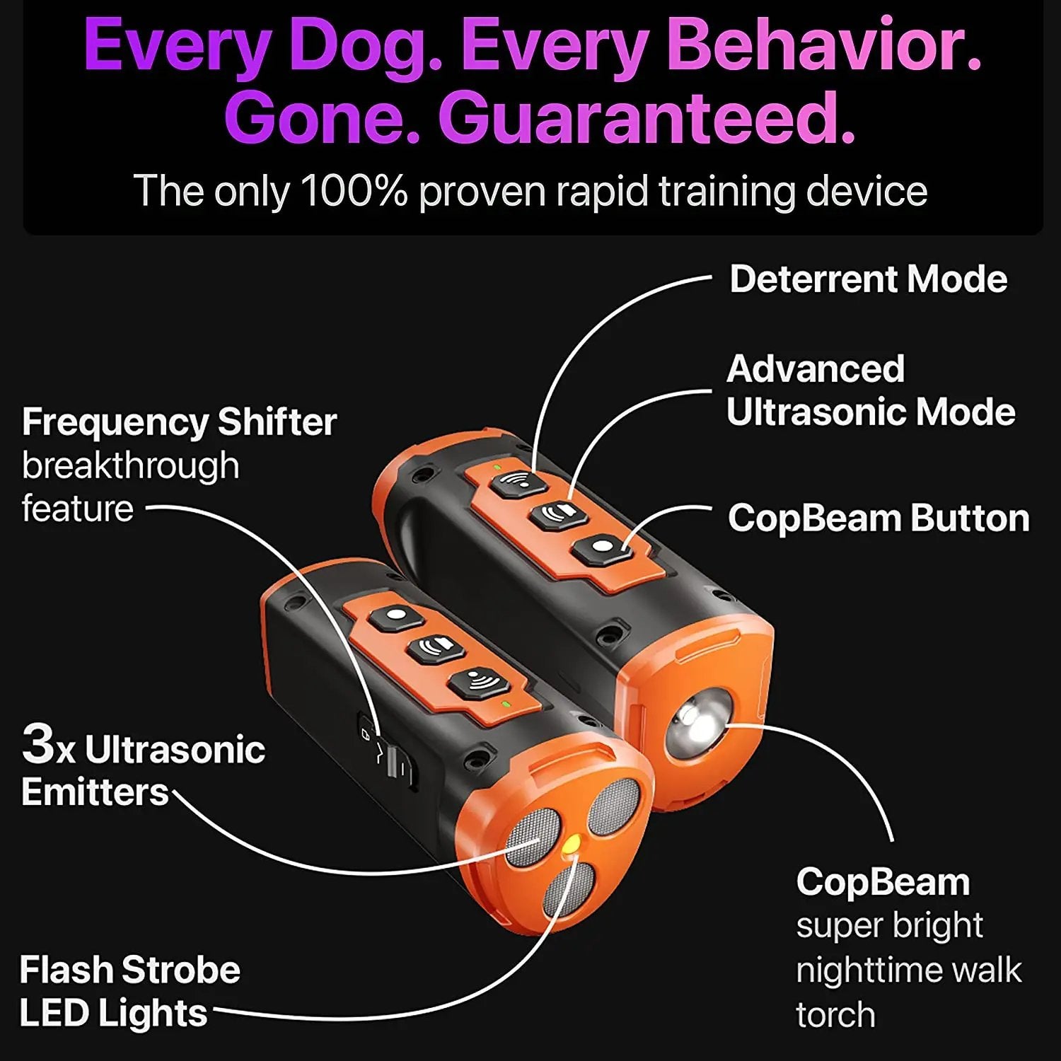 Dog Ultrasonic Training Device – 3-in-1 Bark Control & Pet Deterrent