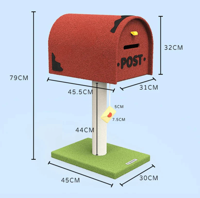 Mailbox - Cat Scratching Post with Unique Design