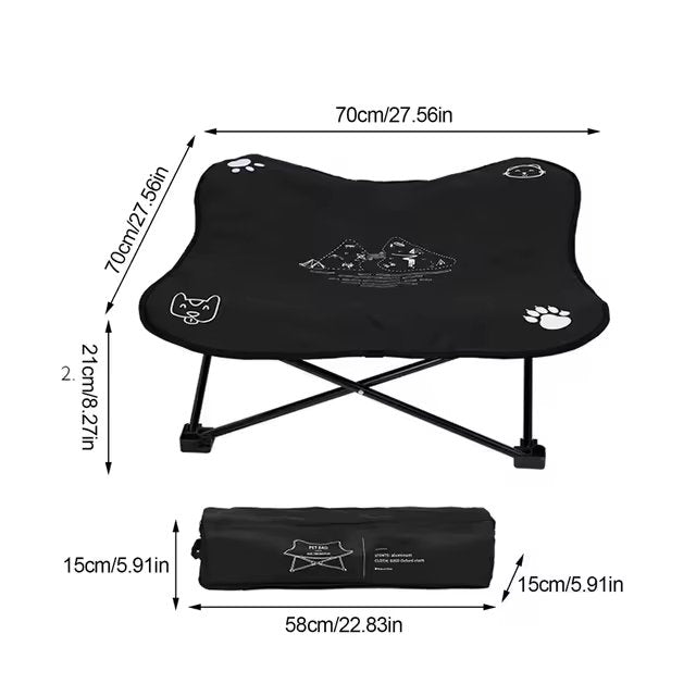 Outdoor Foldable Puppy Bed - Lightweight Travel Pet Cot