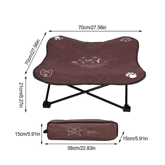 Outdoor Foldable Puppy Bed - Lightweight Travel Pet Cot