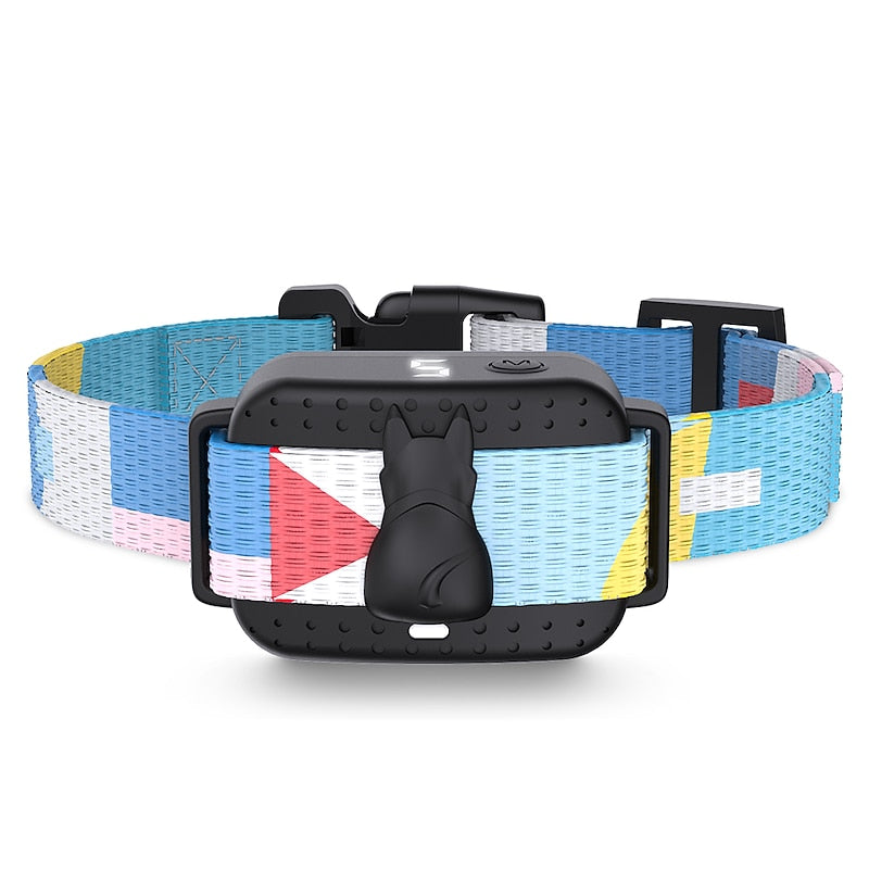 Pet Dog Anti-Bark Collar with Colorful Design