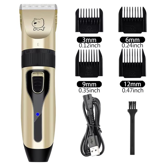 Nala - Cordless Dog Hair Trimmer with Precision Blades and 4 Guide Combs