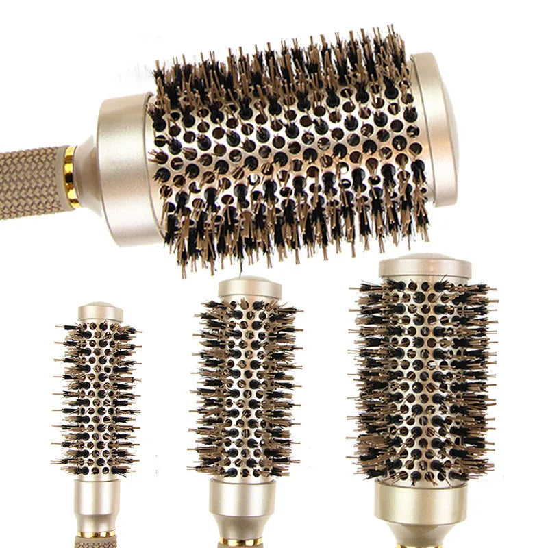 JadePro - Ionic Boar Bristle Round Hairbrush Set for Salon-Quality Styling