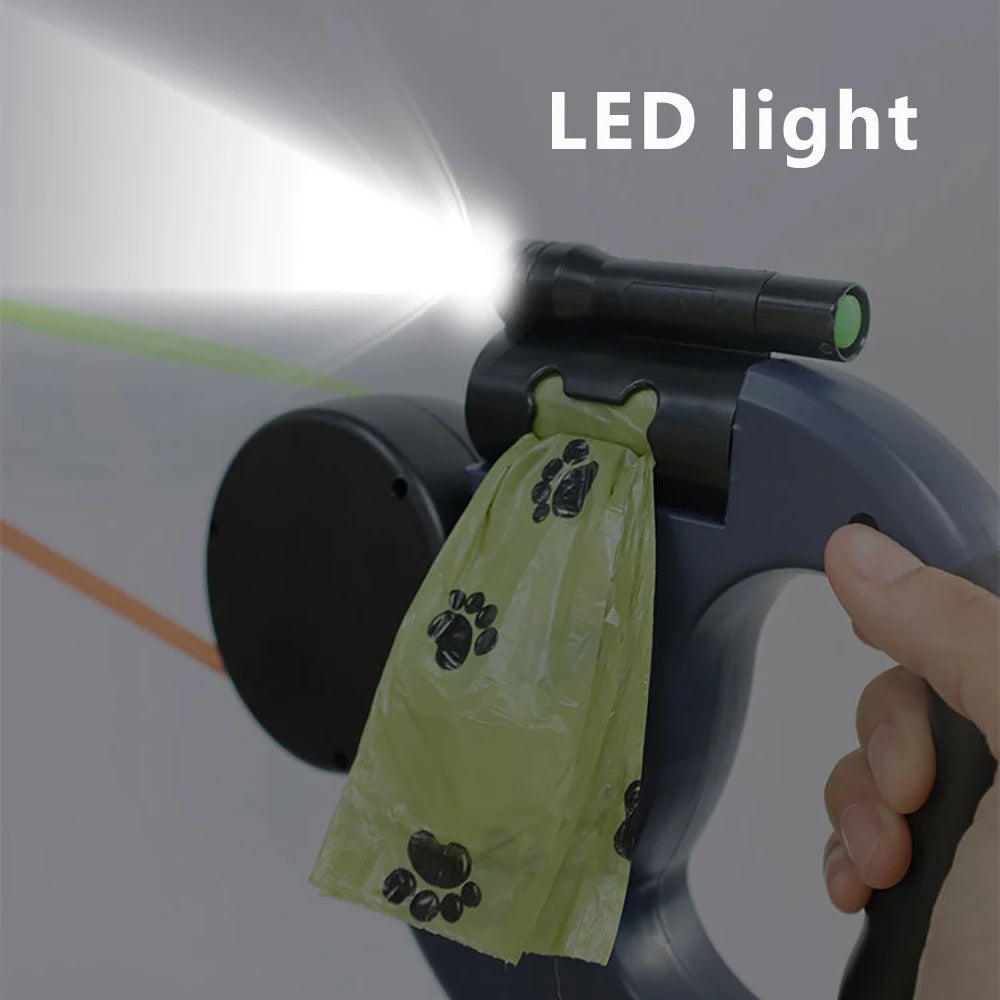 Wigloo | Retractable Dual Doggie Leash with LED Light
