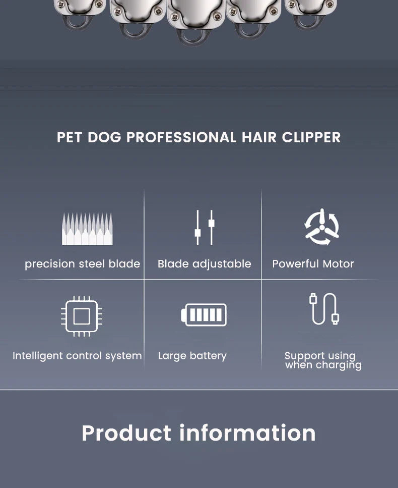 Teddy - Professional Pet Hair Clipper with Precision Blades