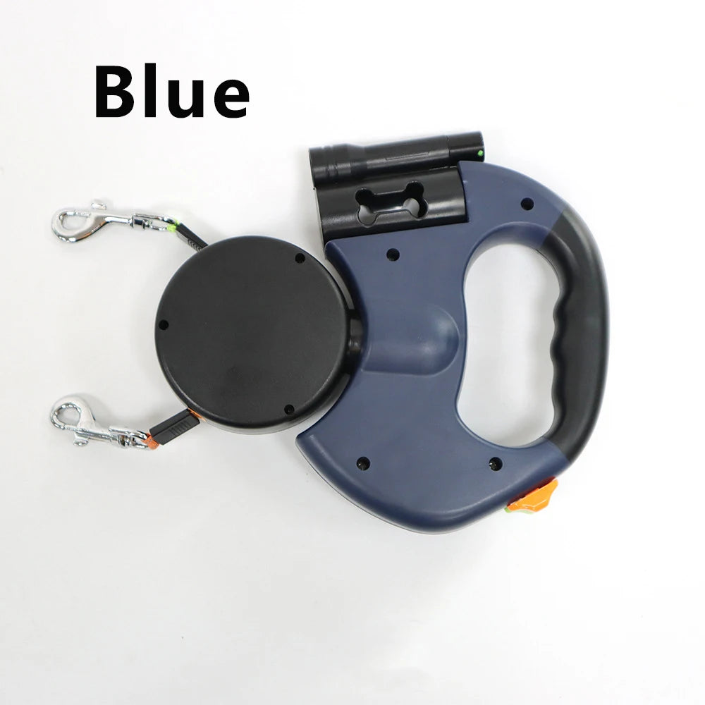 Wigloo | Retractable Dual Doggie Leash with LED Light